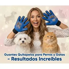 MOVI - Pack 2 Guantes Saca Pelos Mascotas Perros Gatos True Touch
