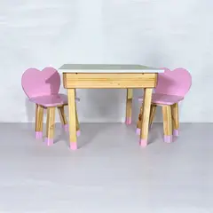 GENERICO - Set de 2 sillas y mesa para niños