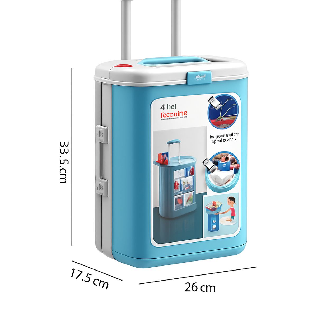 GENERICO - Maleta de Viaje Rígida de ABS Grande con Ruedas 360