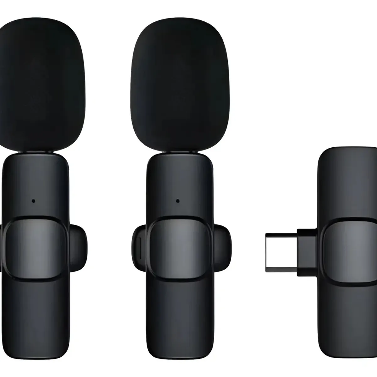 SUPERCENTER - 2 micrófonos inalámbricos de solapa, para iPhone y Android con USB-C