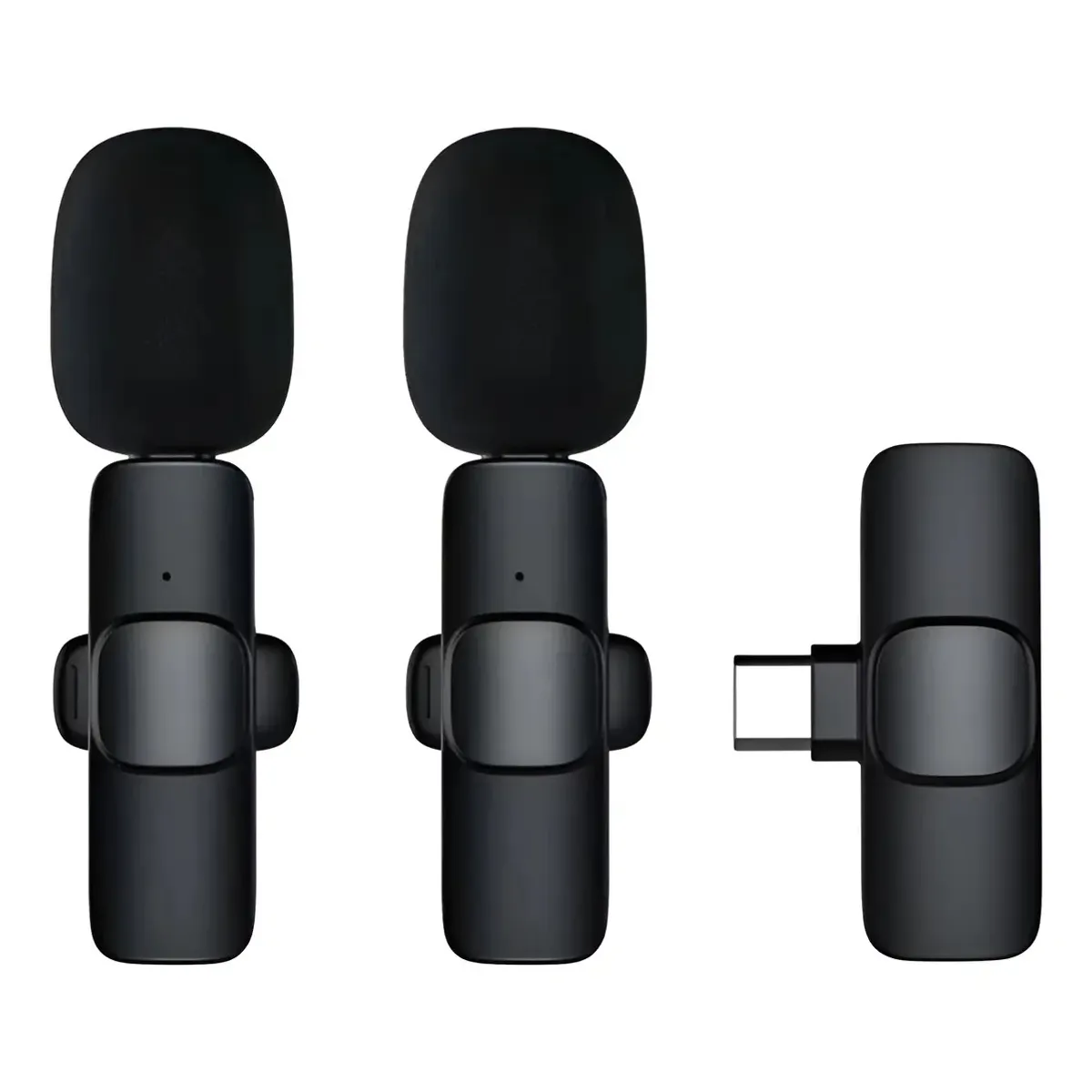 SUPERCENTER - 2 micrófonos inalámbricos de solapa, para iPhone y Android con USB-C