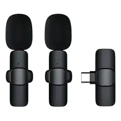 SUPERCENTER - 2 micrófonos inalámbricos de solapa, para iPhone y Android con USB-C