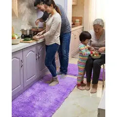 GENERICO - Set de Alfombras de Cocina Peluda Antideslizante