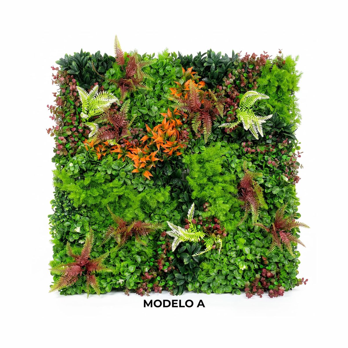 GENERICO - Jardín Vertical Artificial 1x1 Metro UV para Interior y Exterior Modelo A