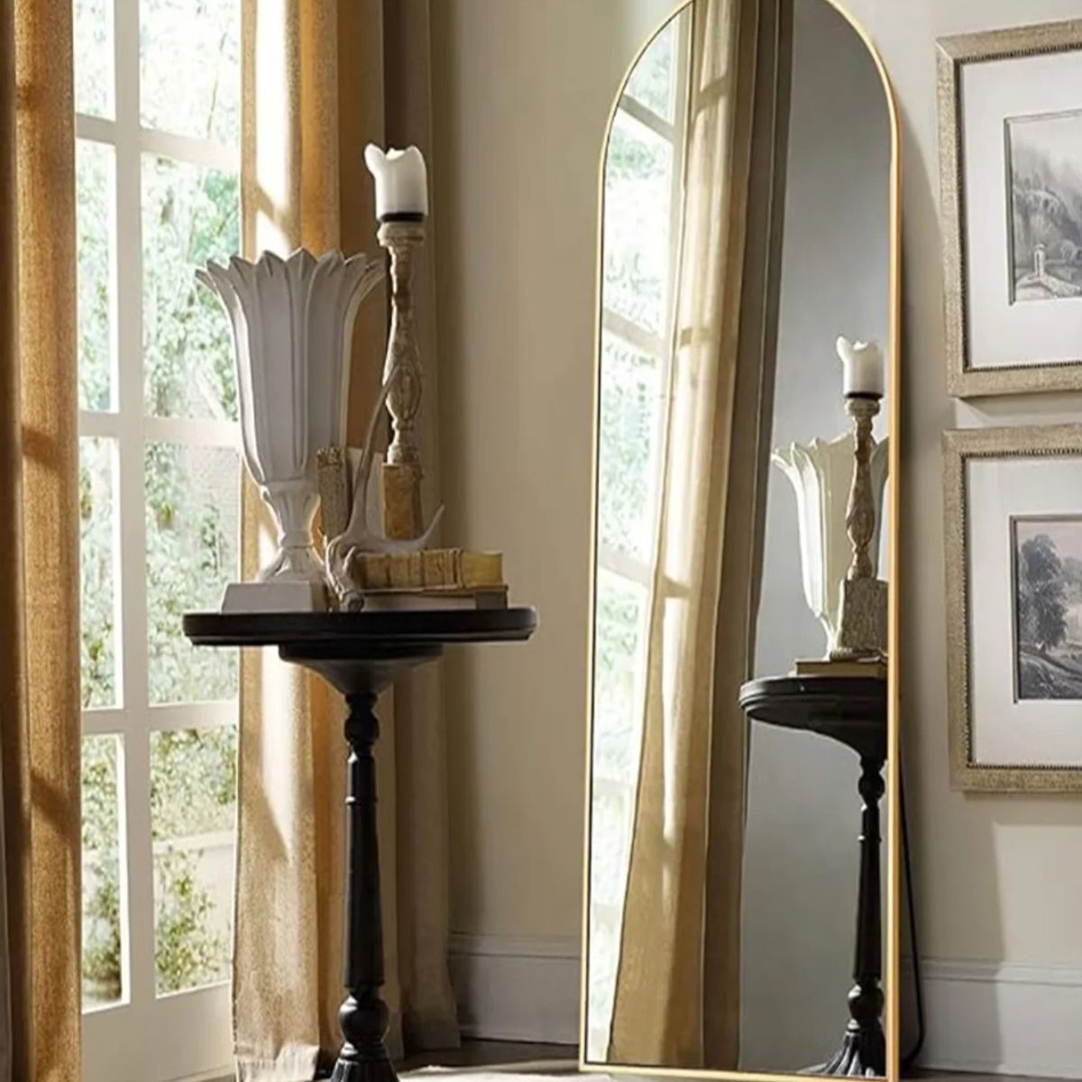 GENERICO - Espejo Pedestal & Muro 148cm Gold Taller Sin Fronteras