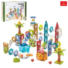 ANIKIDS - Bloques Magnéticos Pista Canicas Juego Armable Niños 151 Pcs