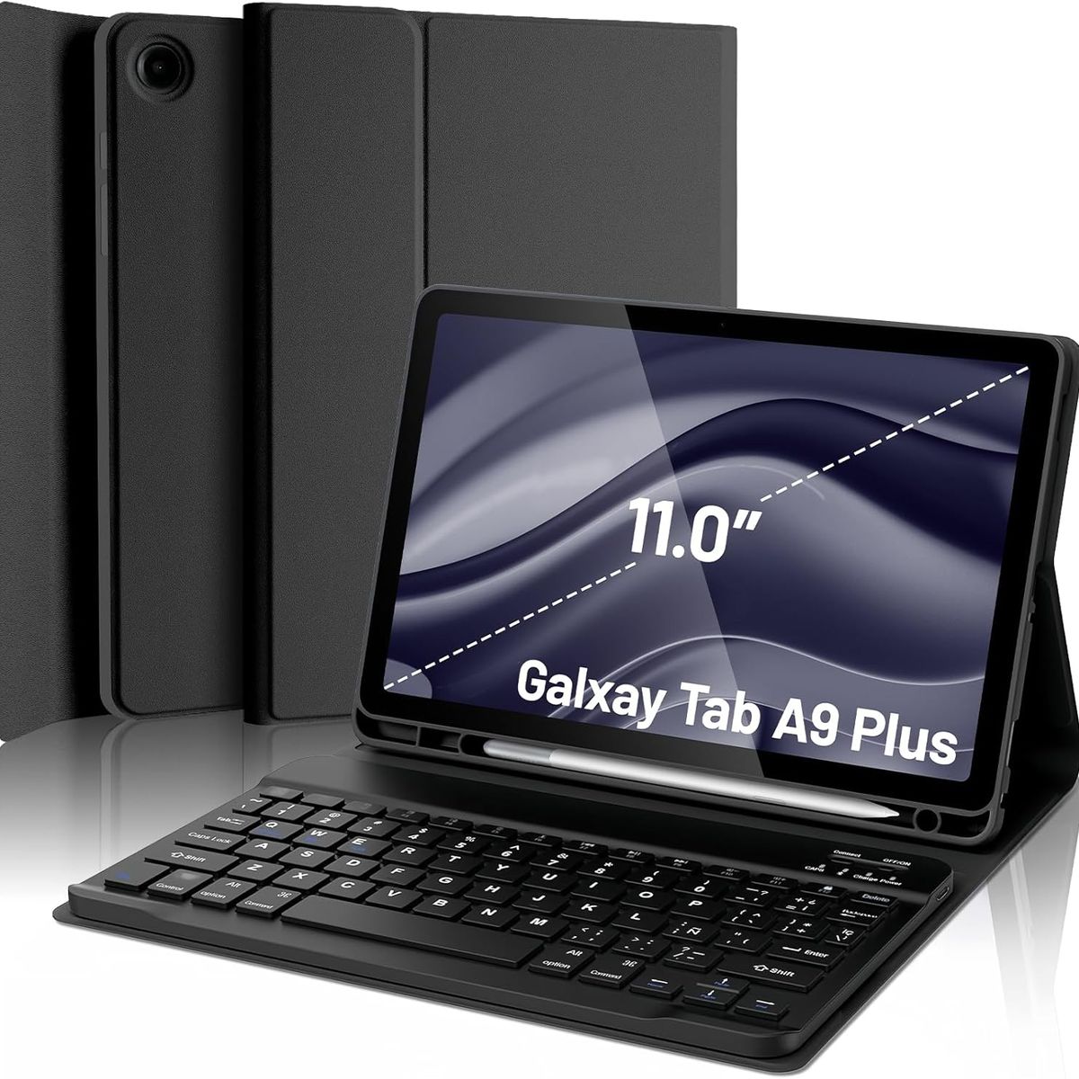KUANGYE - Funda Con Ñ Teclado Para Samsung Galaxy Tab A9 Plus
