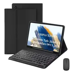 KUANGYE - Funda+teclado Iluminado+ratón Para Lenovo Tab M11 Tb-330fu Ñ