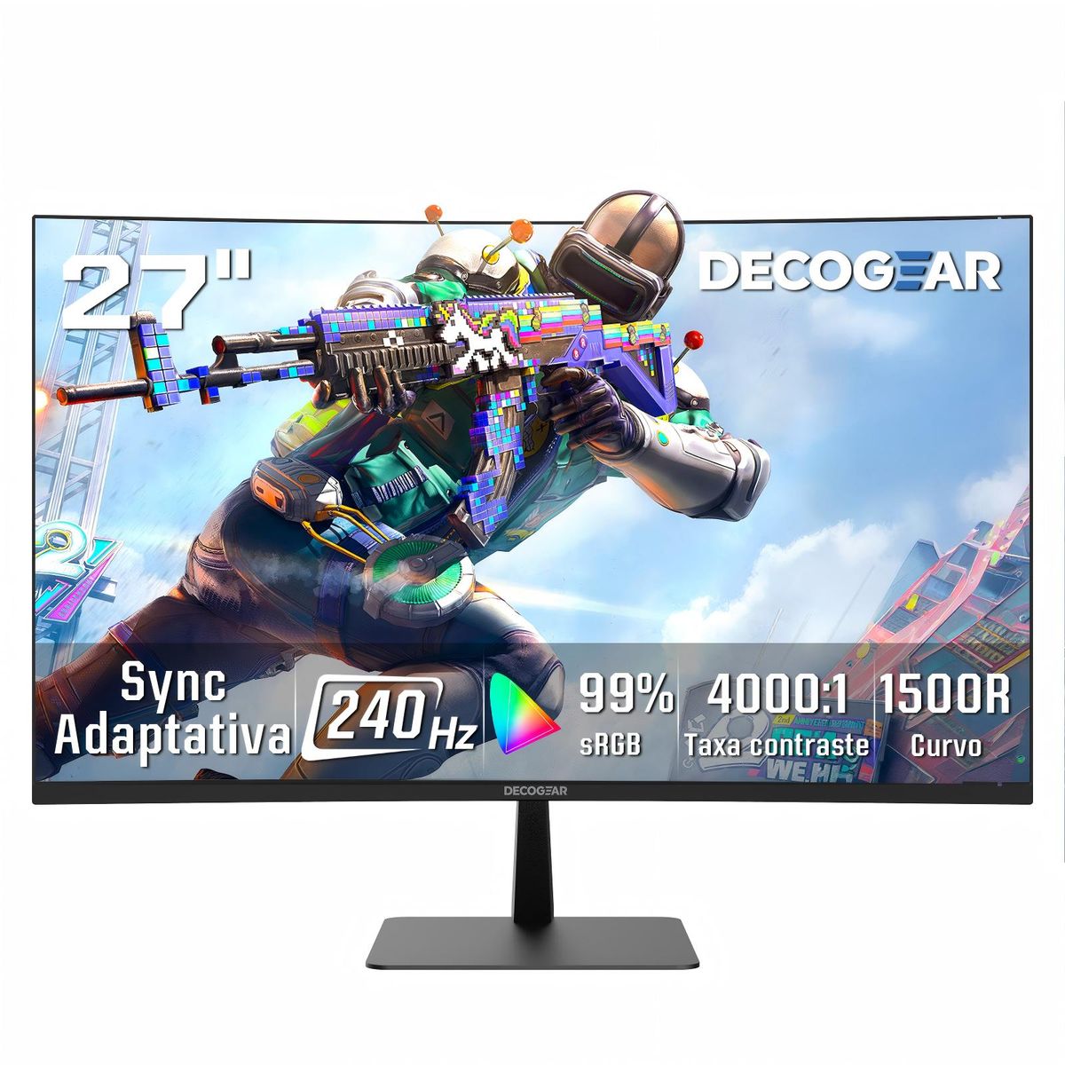 DECO GEAR - Monitor Gamer Curvo Deco Gear 27 240Hz 1080p VA 1500R HDR DGJET27