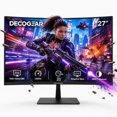 DECO GEAR - Monitor Gamer Curvo 27 240Hz 1080p VA 1500R HDR DGJET27