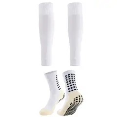 VIDA BUENAS - Calcetines Futbol Antideslizantes Blancos Pantorrilleros 9138