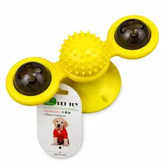 GENERICO - Juego de Gato Molinete Doble Juguete Interactivo para Gatos con Ventosa y Pelota