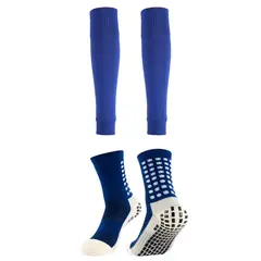 VIDA BUENAS - Calcetines Futbol Antideslizantes Azules Pantorrilleros 9138