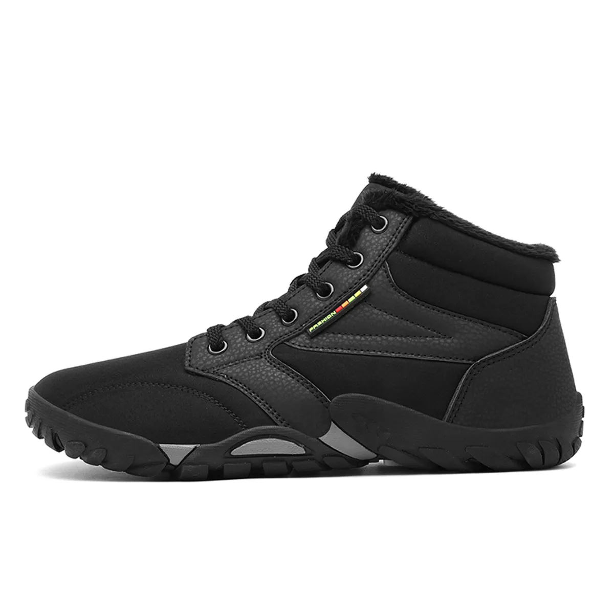SHANDIAN - Zapatos Forrados Casual Hombre Negro
