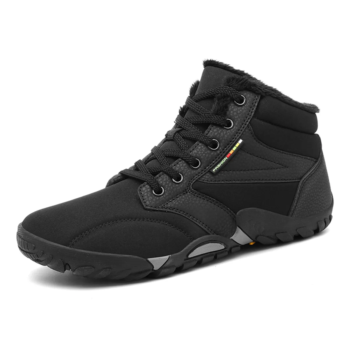 SHANDIAN - Zapatos Forrados Casual Hombre Negro