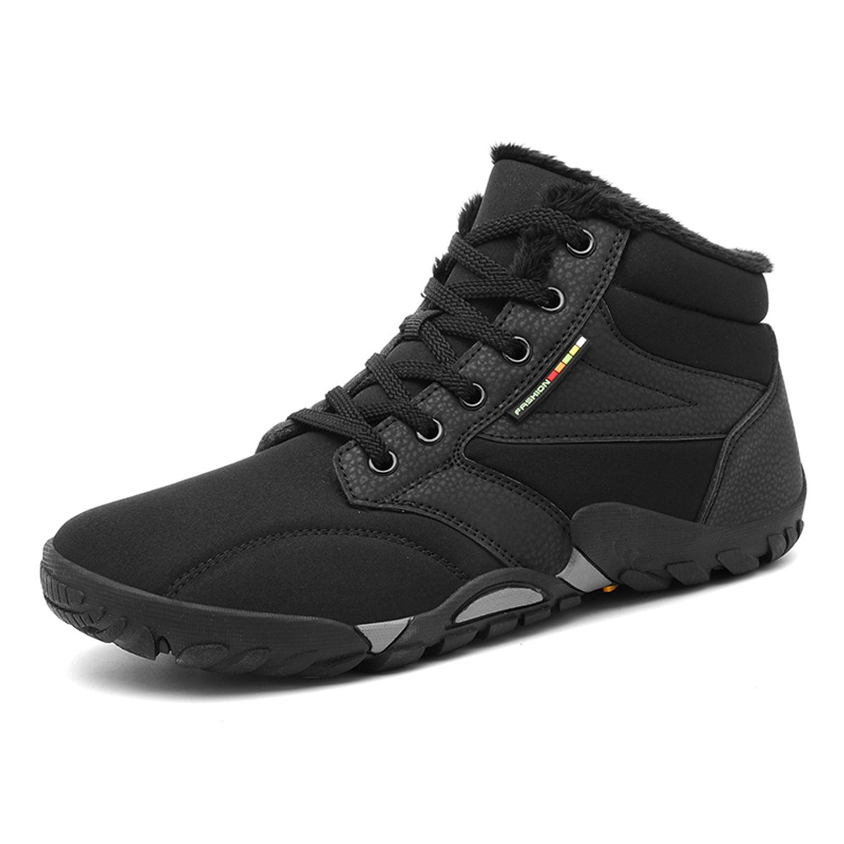 SHANDIAN - Zapatos Forrados Casual Hombre Negro