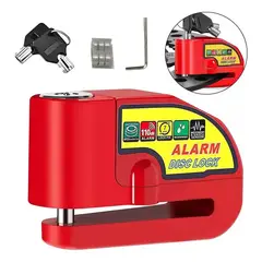 KUANGYE - Candado De Disco Moto Con Alarma Antirrobo Impermeable Universal Para Motocicleta Scooter Bicicleta