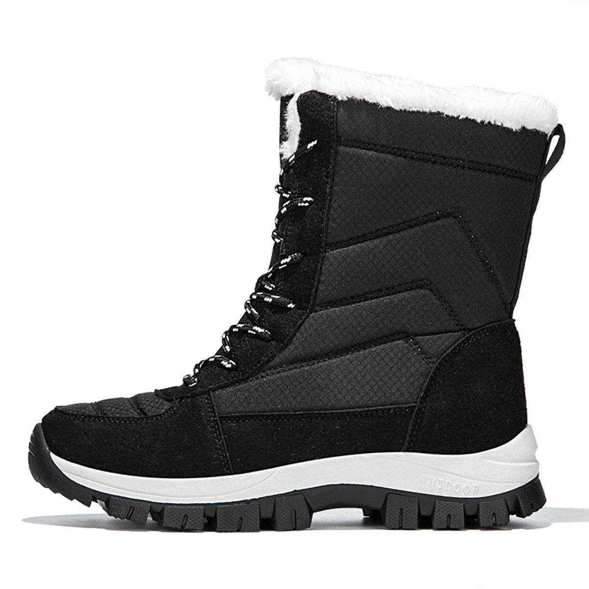 SHANDIAN - Botas Forradas Casual Mujer Café