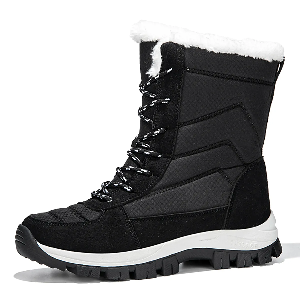 SHANDIAN - Botas Forradas Casual Mujer Café