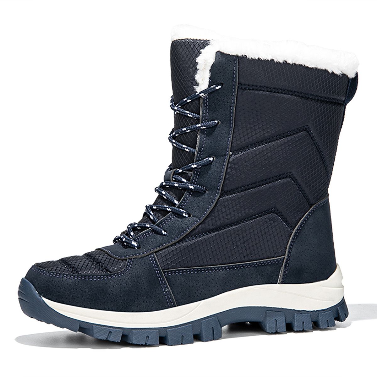 SHANDIAN - Botas Forradas Casual Mujer Café
