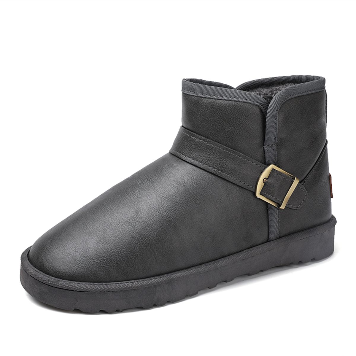 SHANDIAN - Botines Forrados Casual Hombre Negro