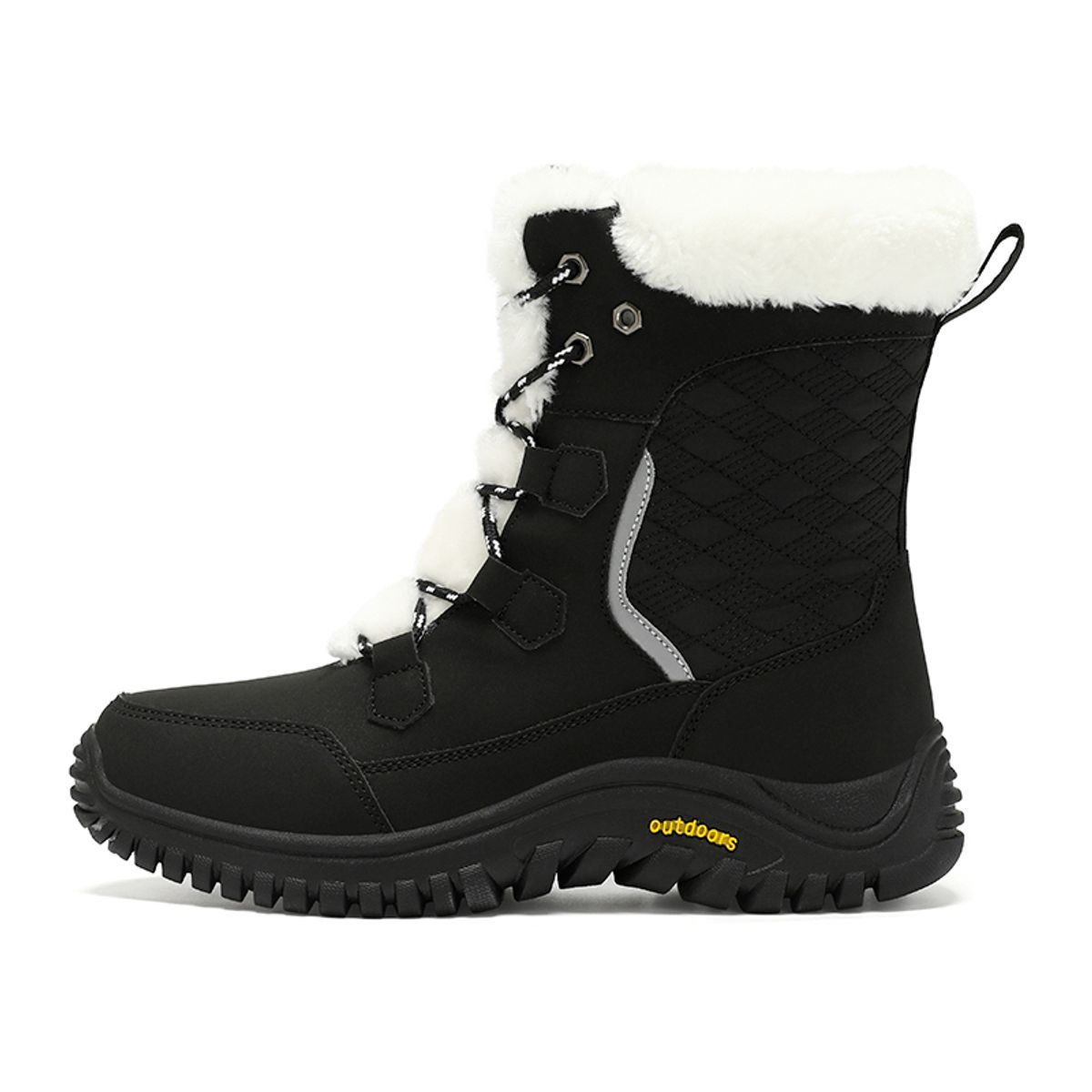 SHANDIAN - Botas Forradas Casual Mujer Negro