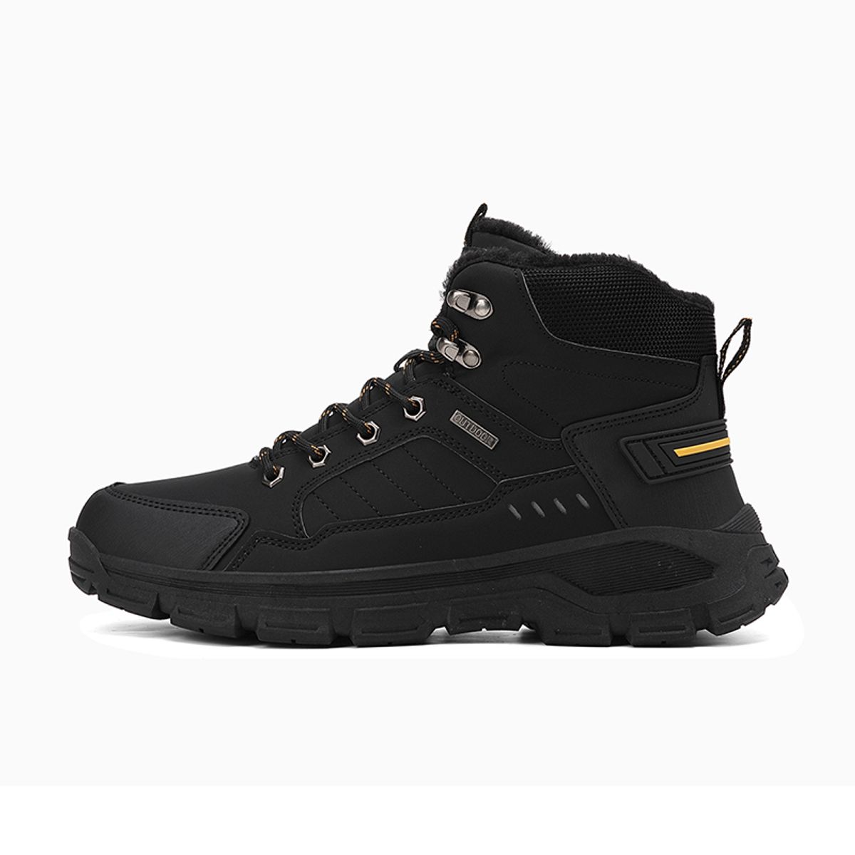 SHANDIAN - Zapatos Forrados Casual Hombre Negro
