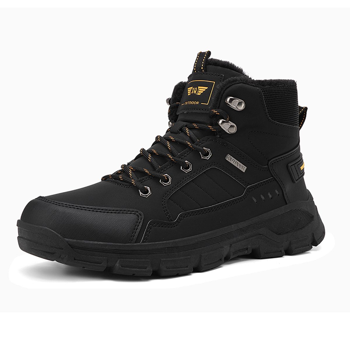 SHANDIAN - Zapatos Forrados Casual Hombre Negro