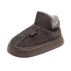 SHANDIAN - Zapatos Pantuflas Forradas Hombre Beige