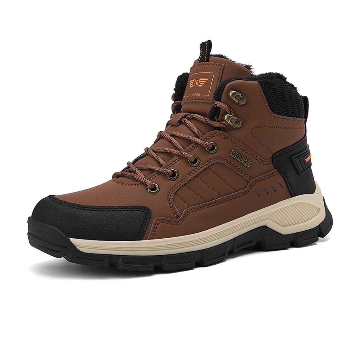SHANDIAN - Zapatos Forrados Casual Hombre Negro