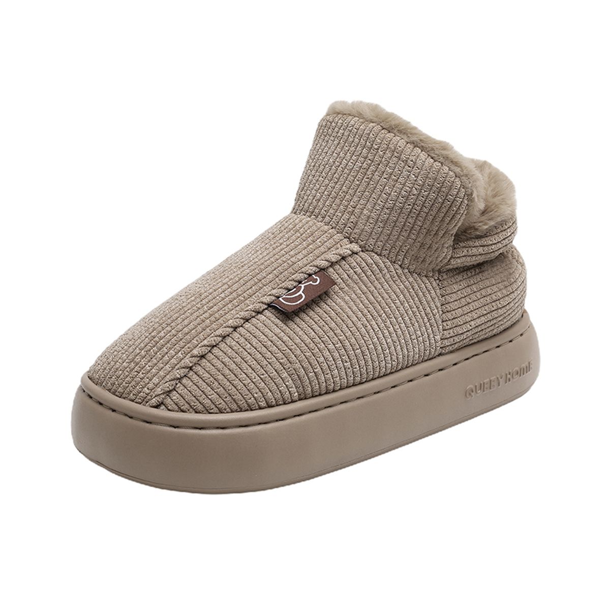 SHANDIAN - zapatos Pantuflas Forradas Hombre Beige