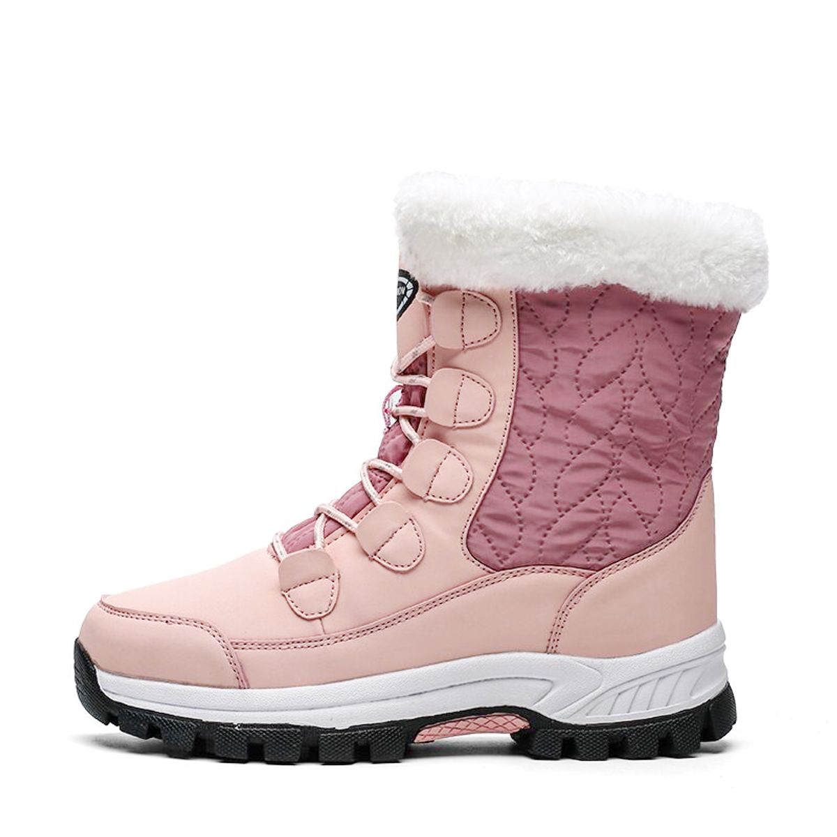 SHANDIAN - Botas Forradas Casual Mujer Beige