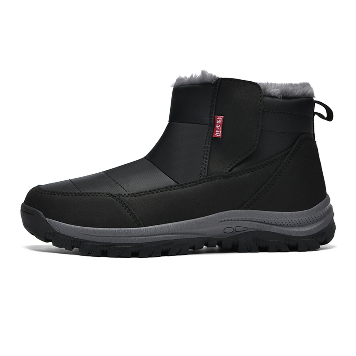 SHANDIAN - Botines Forrados Casual Hombre Negro