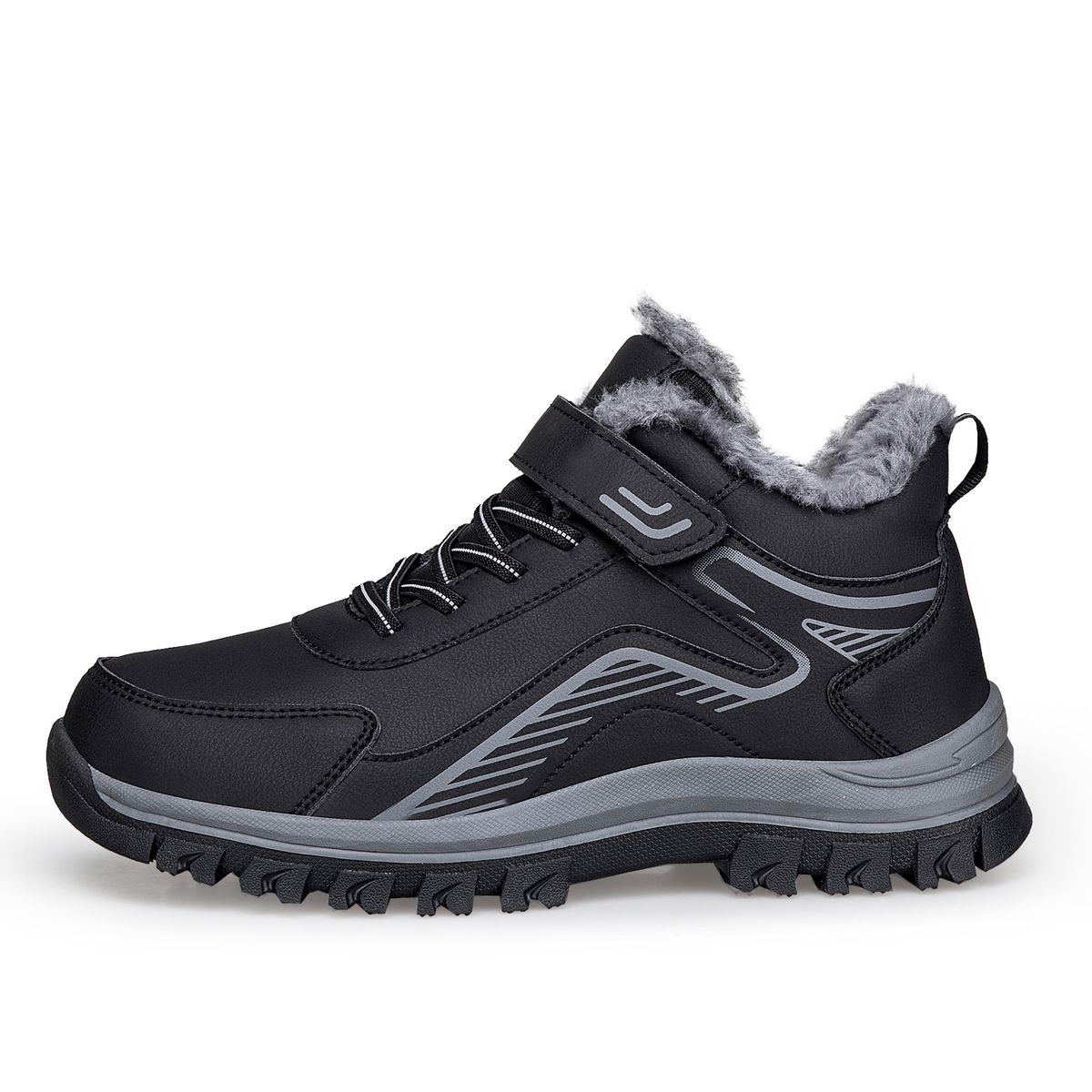 SHANDIAN - zapatos Outdoor Forradas Hombre Negro