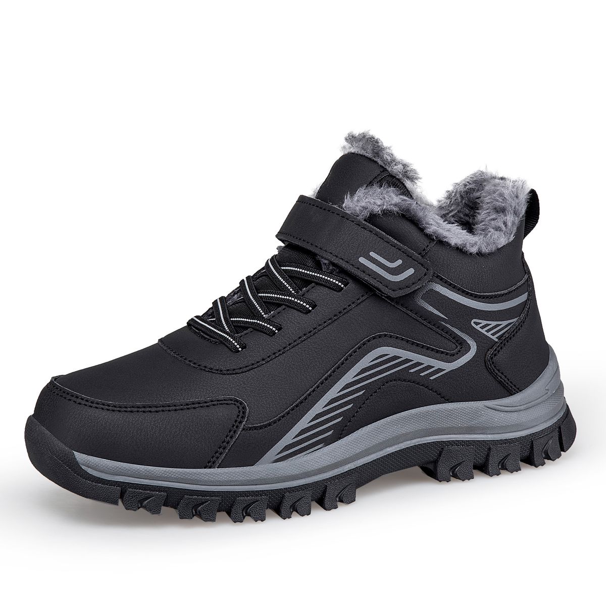 SHANDIAN - zapatos Outdoor Forradas Hombre Negro