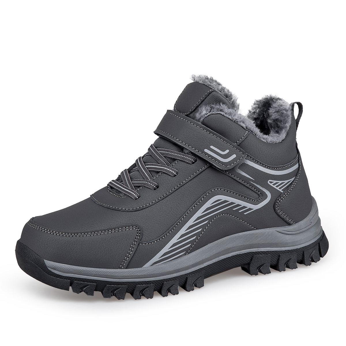 SHANDIAN - zapatos Outdoor Forradas Hombre Negro