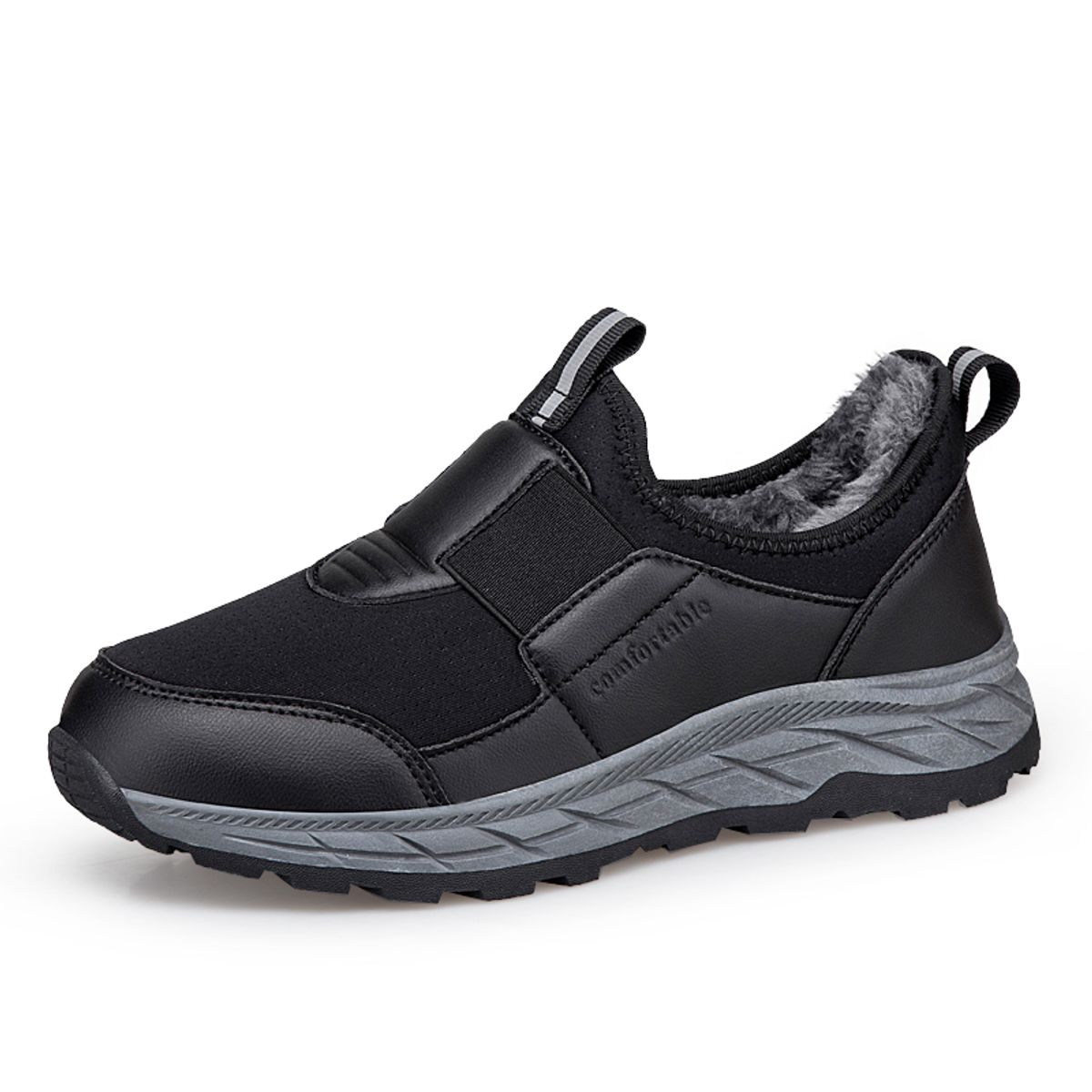 SHANDIAN - zapatillas Forrados Casual  Mujer Negro
