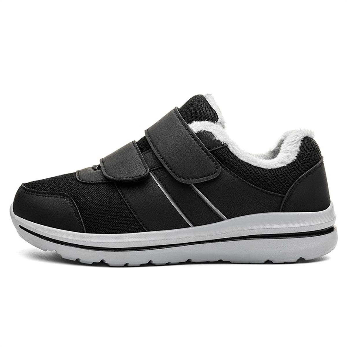 SHANDIAN - zapatillas Forrados Casual  Mujer Negro