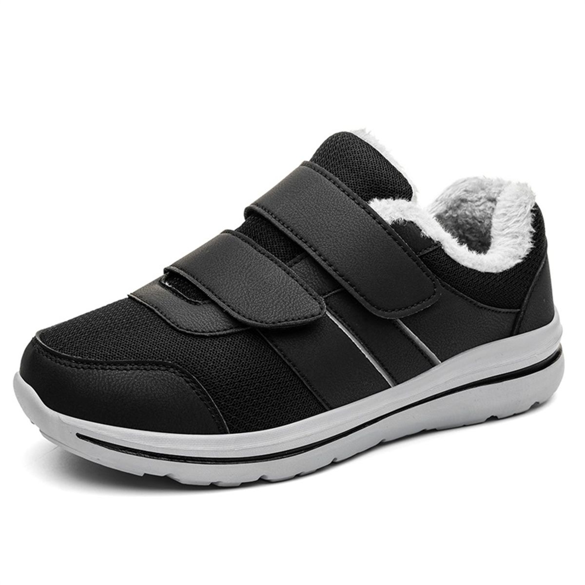 SHANDIAN - zapatillas Forrados Casual  Mujer Negro