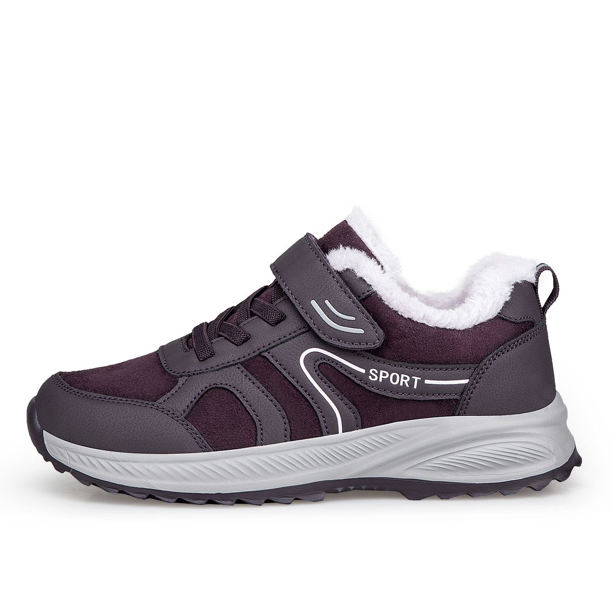 SHANDIAN - Zapatillas Outdoor Forrados Mujer Negro