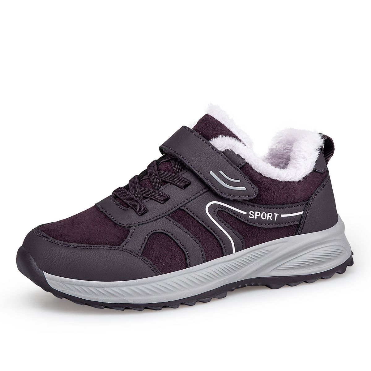 SHANDIAN - Zapatillas Outdoor Forrados Mujer Negro
