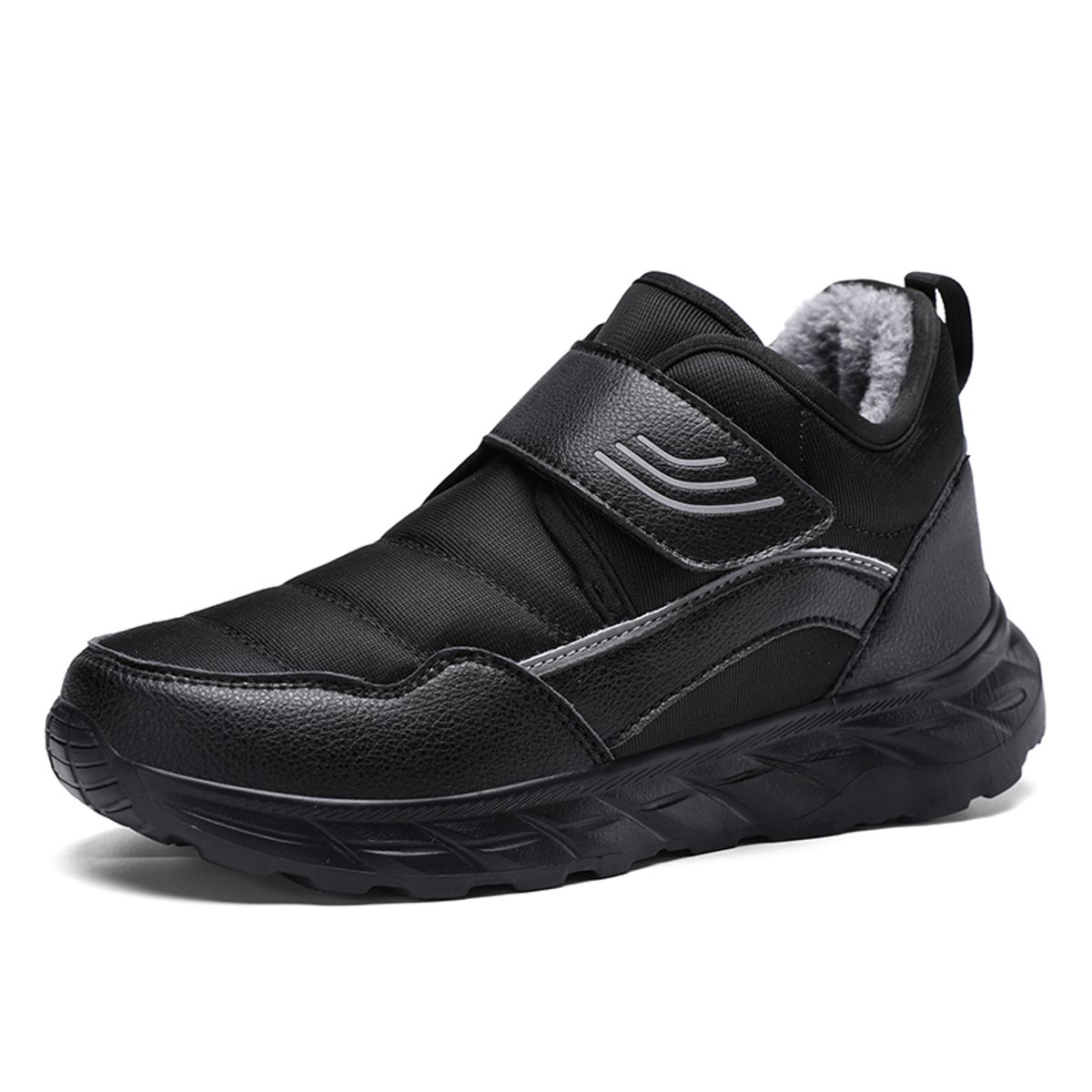 SHANDIAN - zapatillas Forrados Casual  Mujer Negro