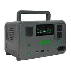 EWTTO - EP400 Generador Solar Portátil 400W 256Wh - LiFePO4, Carga Rápida 72Min, 6 Puertos
