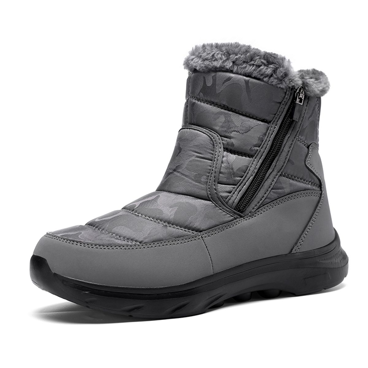 SHANDIAN - Botas Forradas Casual Mujer Negro