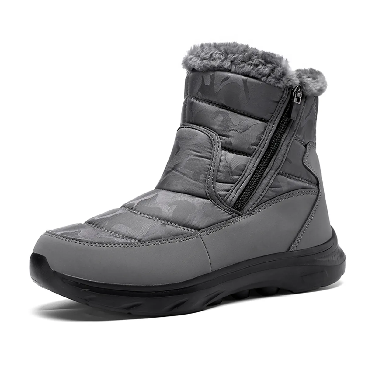 SHANDIAN - Botas Forradas Casual Mujer Negro