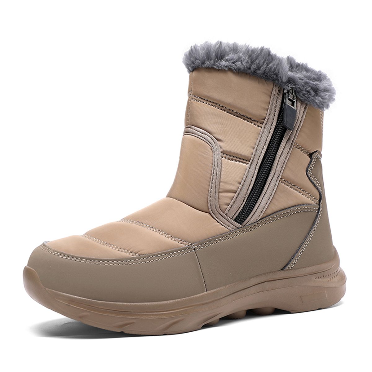 SHANDIAN - Botas Forradas Casual Mujer Negro