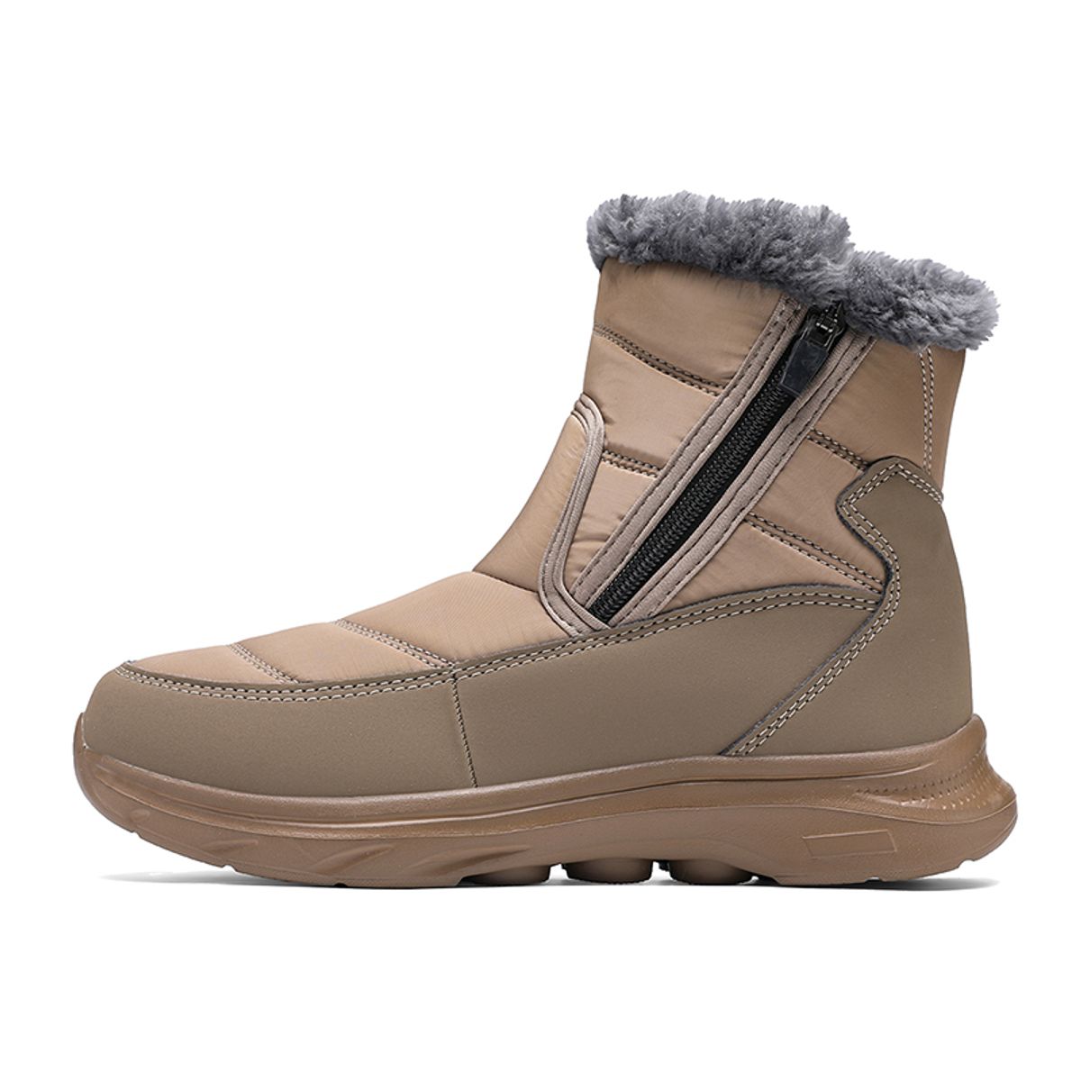 SHANDIAN - Botas Forradas Casual Mujer Negro