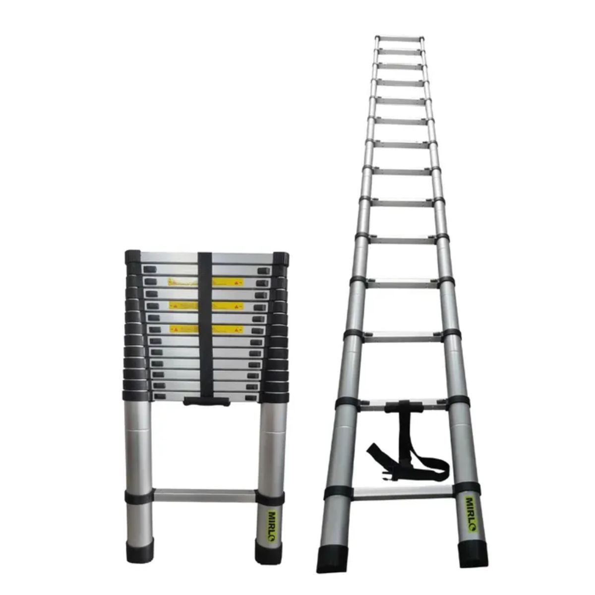 MIRLO - ESCALERA TELESCOPICA MIRLO 12 PELDAÑOS PLEGABLE 150KG 4,1M