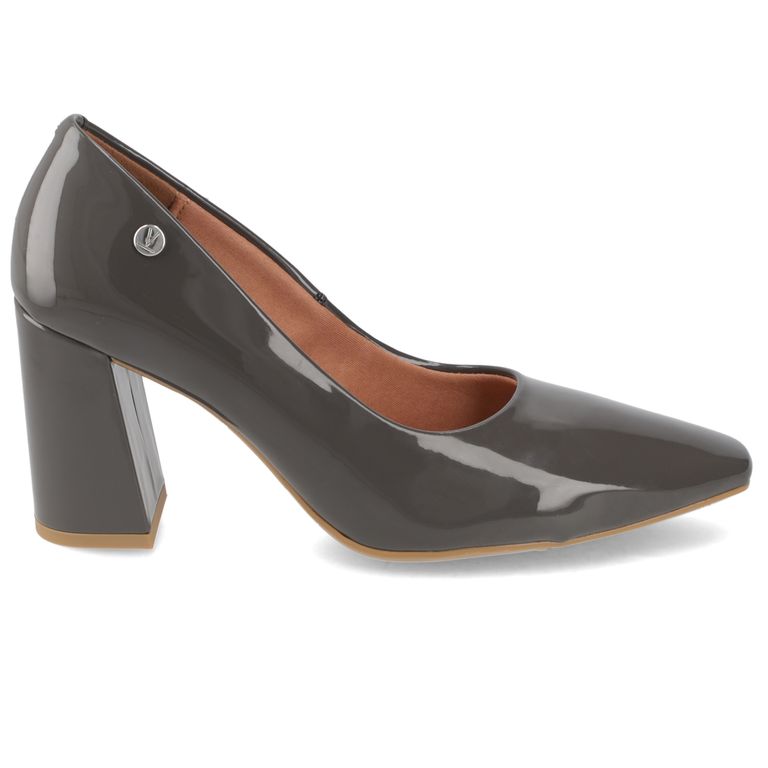Zapato Mujer Taco Ancho Gris