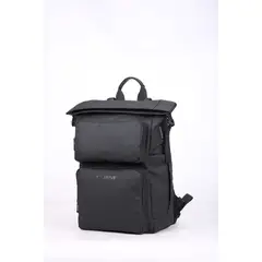 XCLUSIVE - Mochila Urbana Con Roll Top 23 Lts - Modelo Urban - Negro
